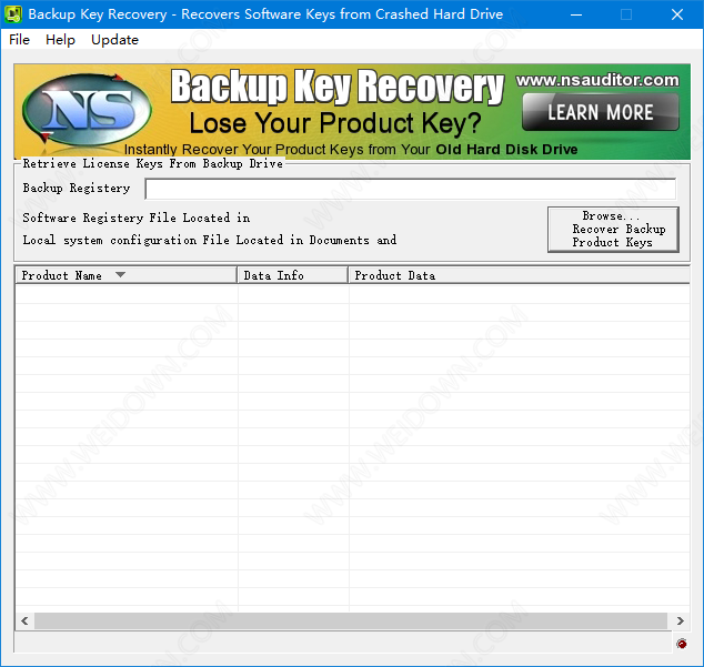 Nsasoft Backup Key Recovery