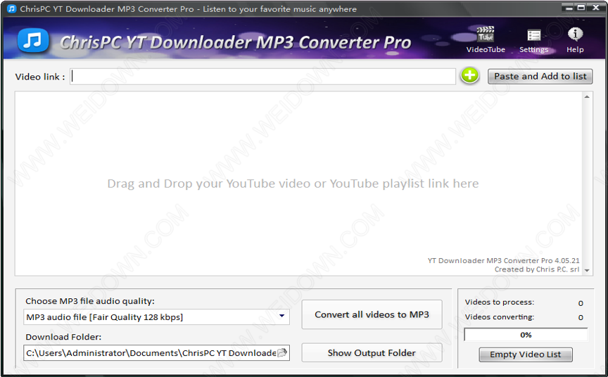 ChrisPC YTD Downloader MP3 Converter Pro