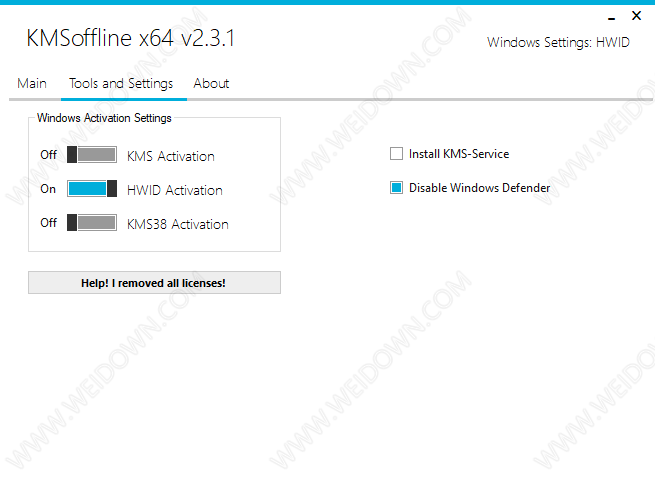 KMSOffline 2.3.9 for windows instal free