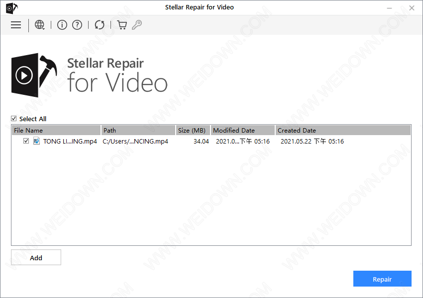 Stellar Repair for Video-2